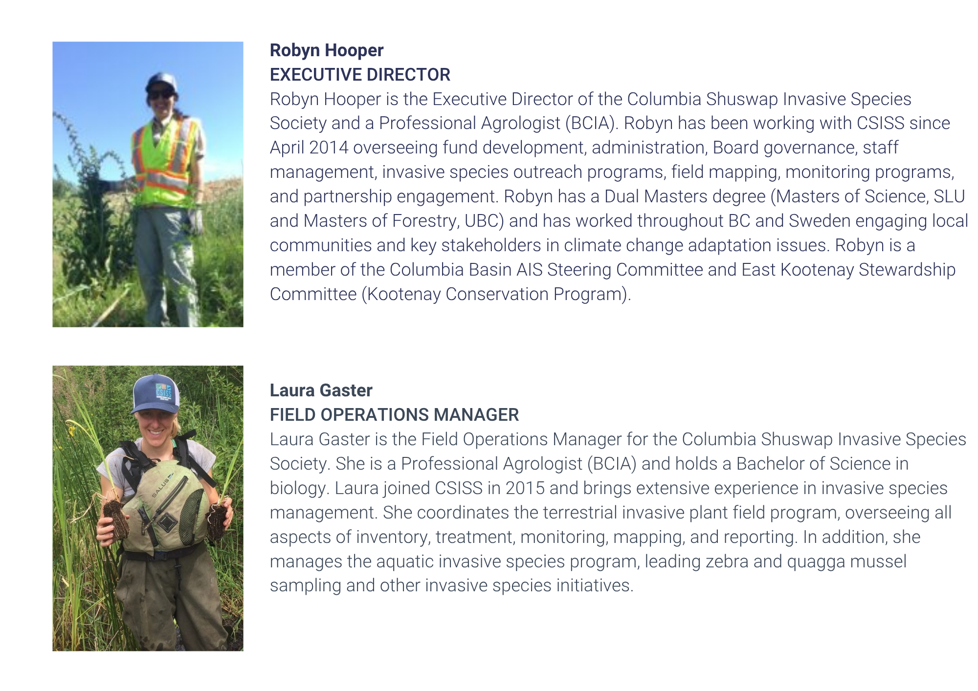 Columbia Shuswap Invasive Species Society