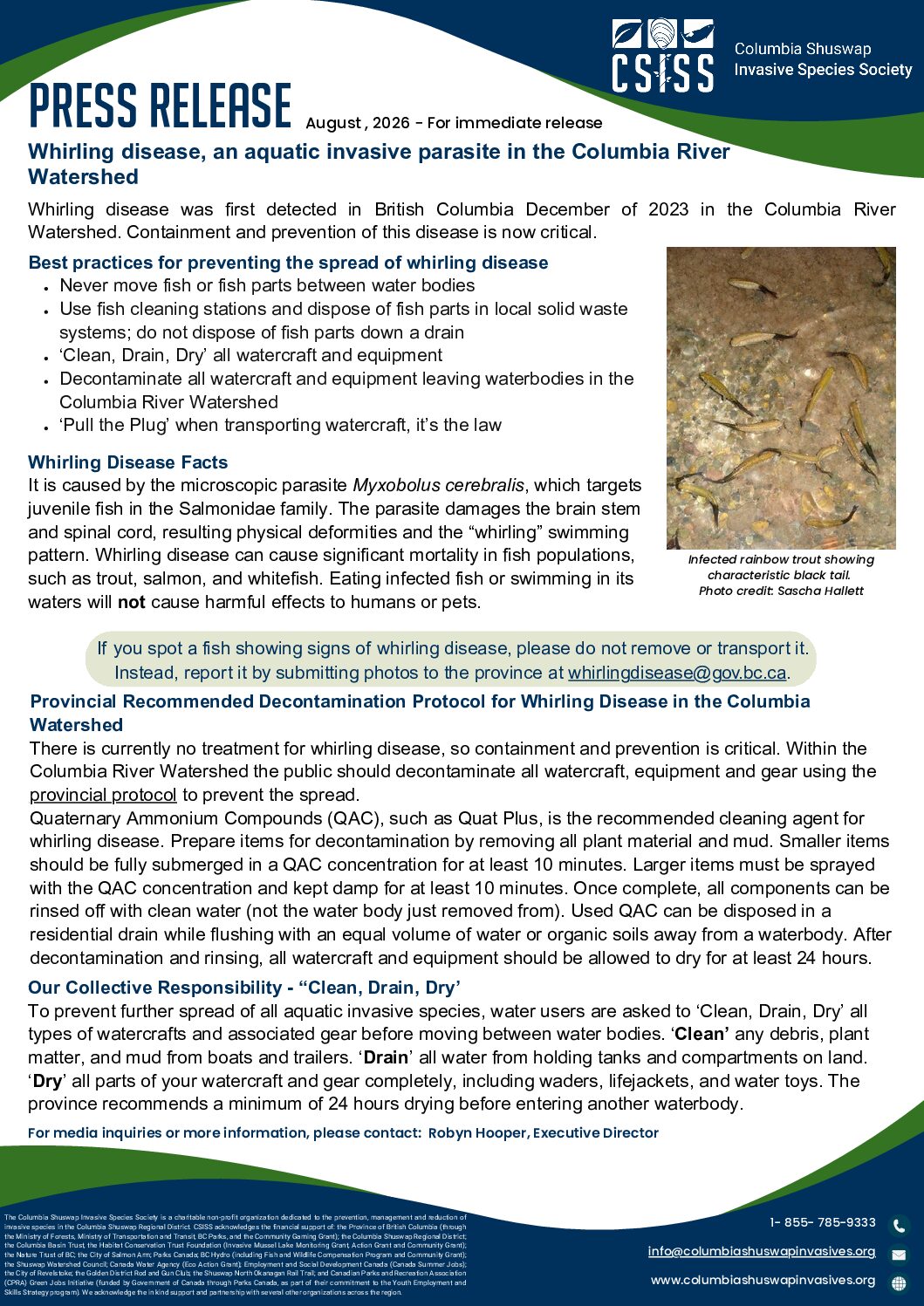 Columbia Shuswap Invasive Species Society