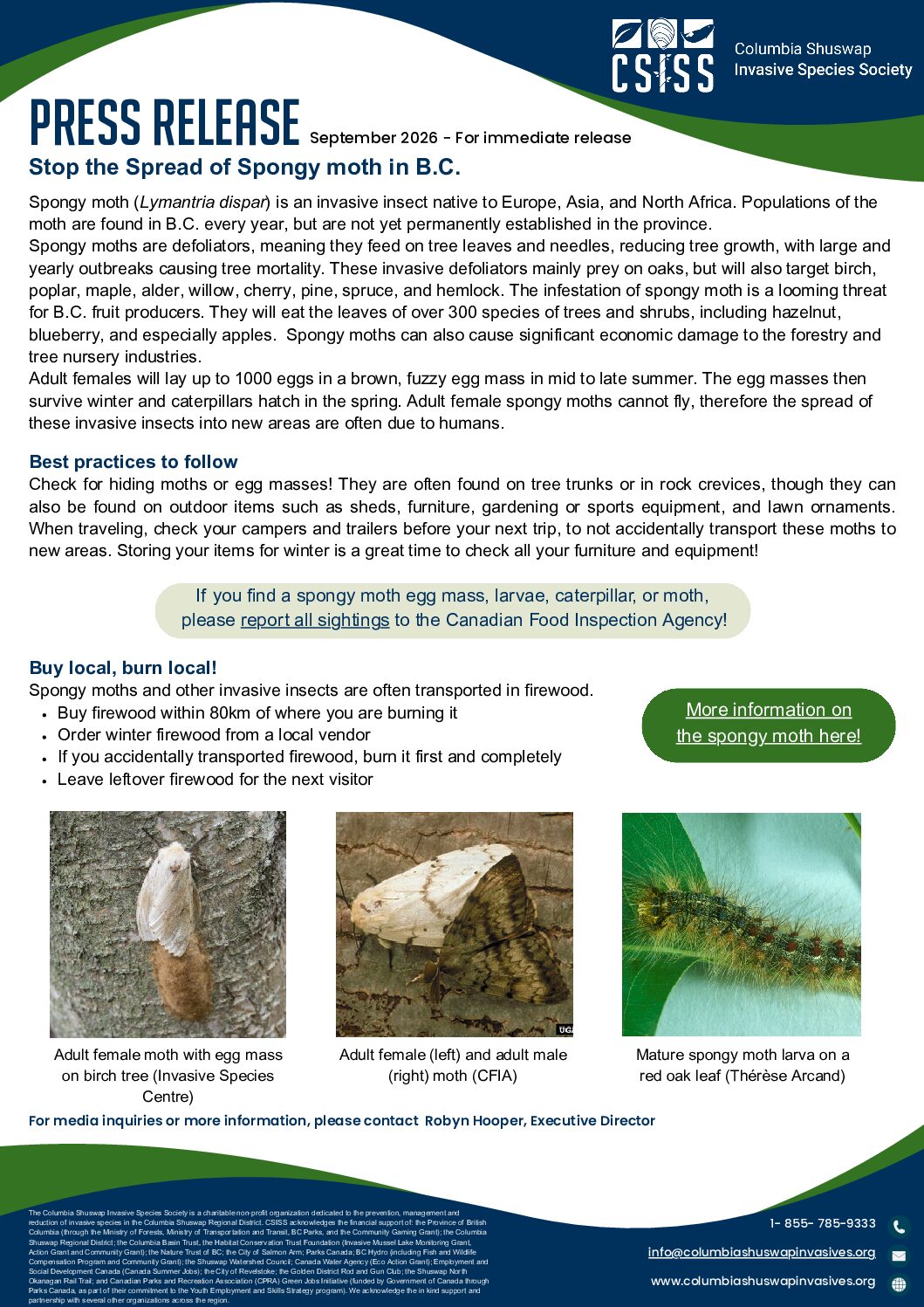 Columbia Shuswap Invasive Species Society